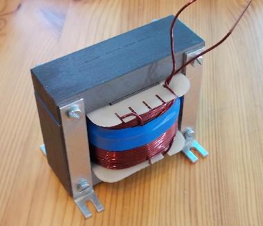 120 mH DIY inductor: finished choke coil with air gap